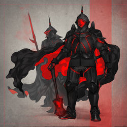 This is a pixiv picture whose title is 【PFLS】フォートブレイズ重装兵【ファイアランド】.