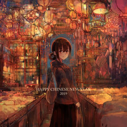 This is a pixiv picture whose title is 春節快樂.