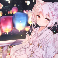 This is a pixiv picture whose title is 雪风（莲）.