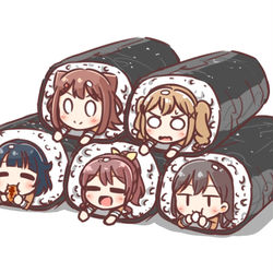 This is a pixiv picture whose title is ポピパ巻き.