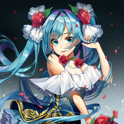 This is a pixiv picture whose title is 【初音ミク】あけおめ～.
