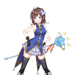 This is a pixiv picture whose title is 【お仕事告知】メガミラクルフォース「ホッペル」.