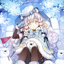 This is a pixiv picture whose title is 白熊少女.