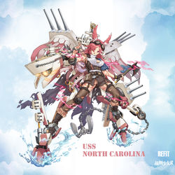 This is a pixiv picture whose title is USS North Carolina KAI.