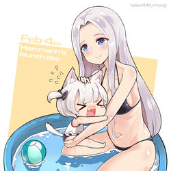This is a pixiv picture whose title is ハムマンちゃんの進水日.