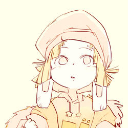 This is a pixiv picture whose title is 冬服を脱ぐニコちゃん.