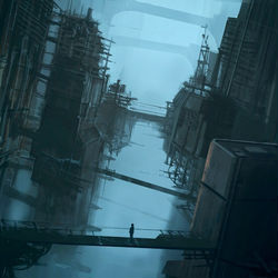This is a pixiv picture whose title is scifi_city.