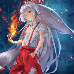 This is a pixiv picture whose title is 妹紅.