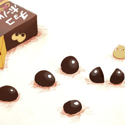 This is a pixiv picture whose title is チョコボール.