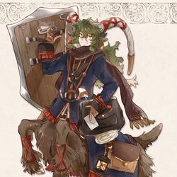 This is a pixiv picture whose title is 【PFLS】走駆する盾　ウィリアム【エルダーグラン】.