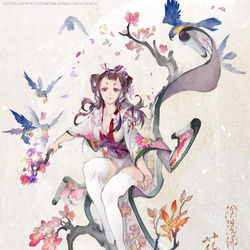 This is a pixiv picture whose title is 陰陽師/花鳥卷.
