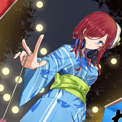This is a pixiv picture whose title is 三玖－浴衣.ver.