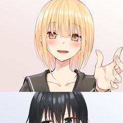 This is a pixiv picture whose title is 手.
