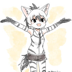 This is a pixiv picture whose title is アードウルフちゃん.