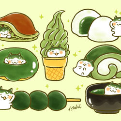 This is a pixiv picture whose title is 抹茶の日.