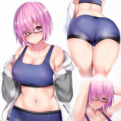 This is a pixiv picture whose title is ボクサーパンツマシュ.
