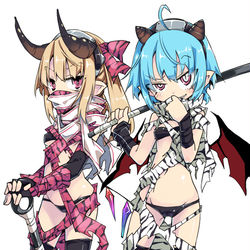 This is a pixiv picture whose title is レミフラ日本鬼Style.