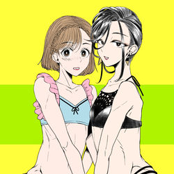 This is a pixiv picture whose title is 女装子と女装子②.