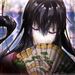 This is a pixiv picture whose title is 紫式部.
