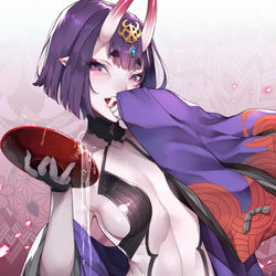 This is a pixiv picture whose title is 酒呑童子.