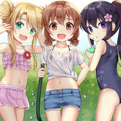 This is a pixiv picture whose title is 水着天使.