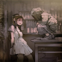 This is a pixiv picture whose title is 不安.