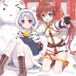 This is a pixiv picture whose title is まんじゅう捕まえた！.