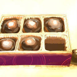 This is a pixiv picture whose title is 箱入りチョコ.
