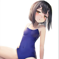 This is a pixiv picture whose title is スク水美遊.