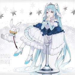 This is a pixiv picture whose title is snow miku 2019.