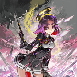 This is a pixiv picture whose title is 龍の立つ焦土.