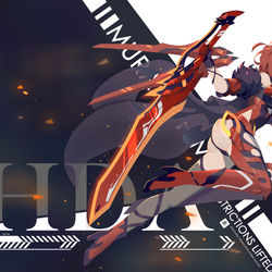 This is a pixiv picture whose title is 【板绘】崩坏3—姬子「真红骑士·月蚀」.