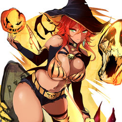 This is a pixiv picture whose title is 幽瓜のハロウィン.
