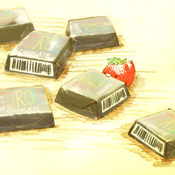 This is a pixiv picture whose title is チロルチョコ.