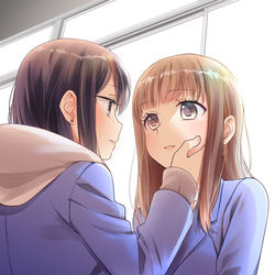 This is a pixiv picture whose title is 【COMITIA127】「放課後５」表紙【創作百合】.