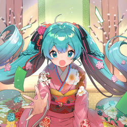 This is a pixiv picture whose title is 華舞う＊いろはかるた.