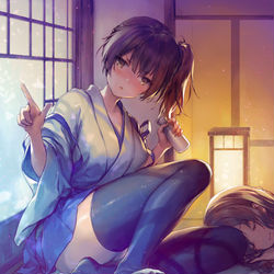 This is a pixiv picture whose title is 加賀さんに絡み酒されたい.