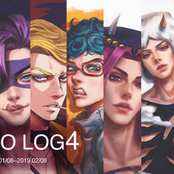 This is a pixiv picture whose title is JOJO LOG４.