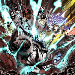 This is a pixiv picture whose title is 【PFLS】　牙狼の戦姫　【ボールランの戦い】.