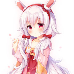 This is a pixiv picture whose title is 春待ちウサギ🐰.