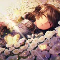 This is a pixiv picture whose title is 眠り.