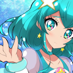 This is a pixiv picture whose title is キュアミルキーでお覚悟！.