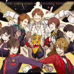 This is a pixiv picture whose title is 快盗戦隊ルパンレンジャーVS警察戦隊パトレンジャー.