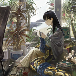 This is a pixiv picture whose title is long long time.
