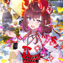 This is a pixiv picture whose title is 鬼.