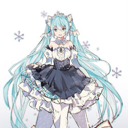 This is a pixiv picture whose title is 雪ミク.