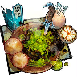 This is a pixiv picture whose title is 【PFLS】編冠ジカの苔バーグ.