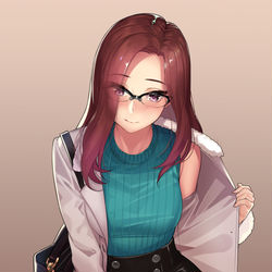 This is a pixiv picture whose title is ちら見せお姉さん。.