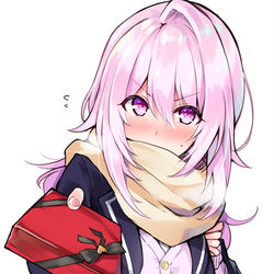 This is a pixiv picture whose title is 「う、受け取れっ！」.