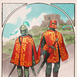 This is a pixiv picture whose title is 【PFLS】炎神の神殿守.